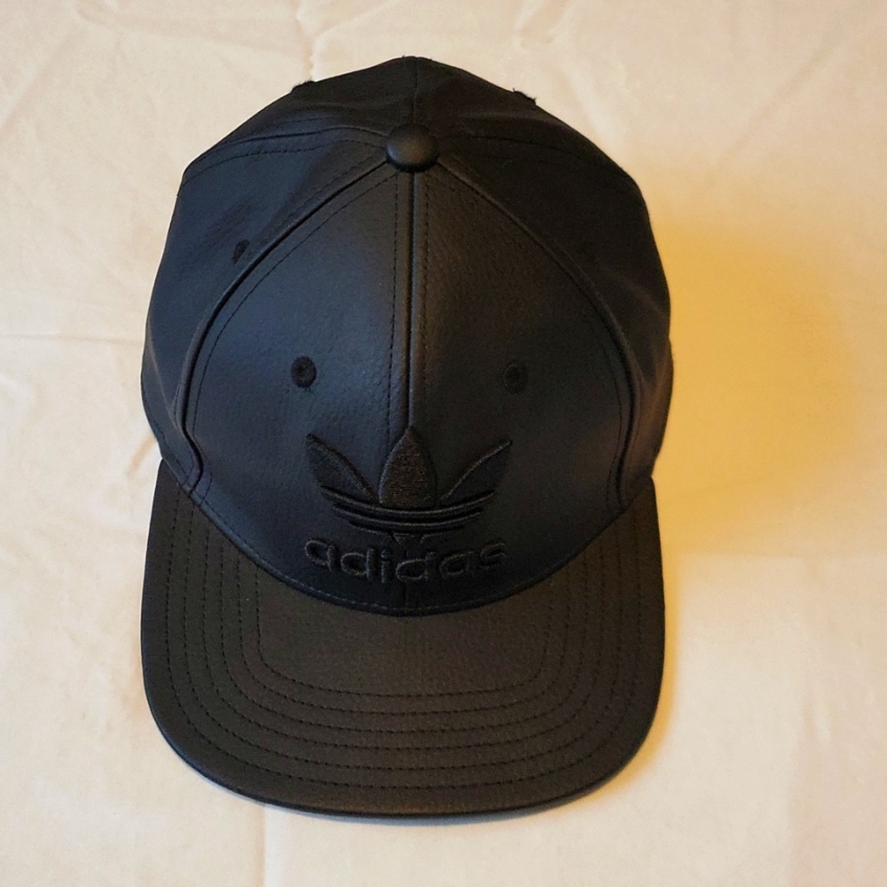 Adidas leather black hat